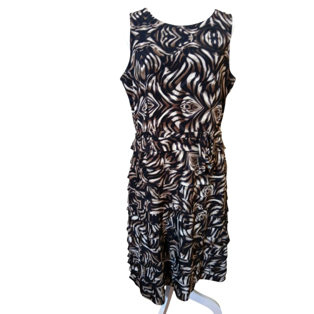 Taylor sheath dress animal print look size 12 sleeveless